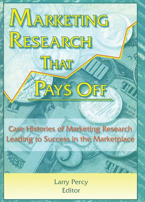 Cover of the book Marketing Research That Pays Off by William Winston, Larry Percy, Taylor and Francis