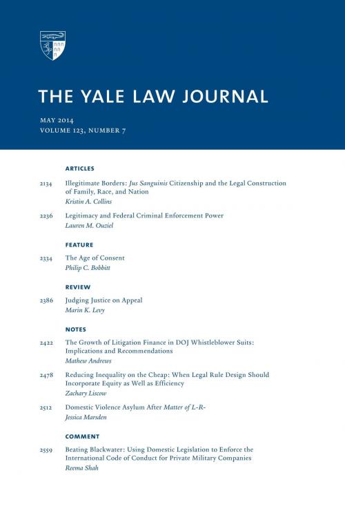 Cover of the book Yale Law Journal: Volume 123, Number 7 - May 2014 by Yale Law Journal, Quid Pro, LLC