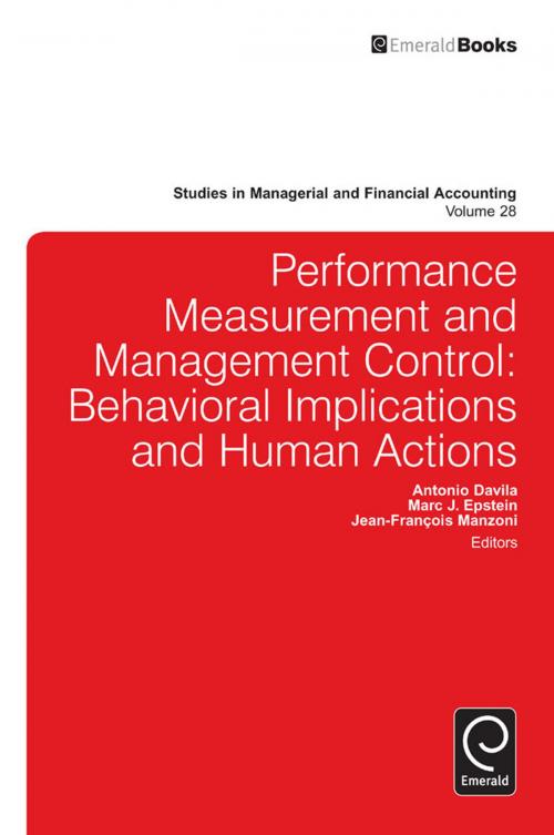 Cover of the book Performance Measurement and Management Control by , Emerald Group Publishing Limited