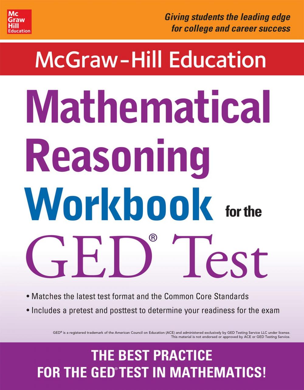 Big bigCover of McGraw-Hill Education Mathematical Reasoning Workbook for the GED Test