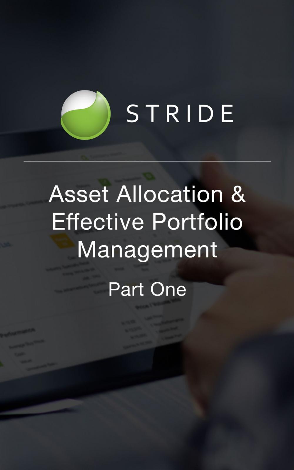 Big bigCover of Asset Allocation and Effective Portfolio Management: Part One