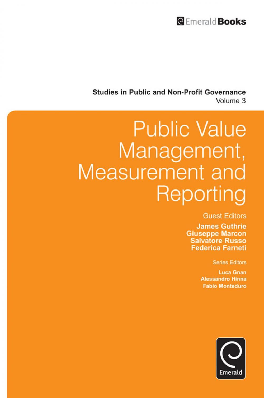 Big bigCover of Public Value Management, Measurement and Reporting