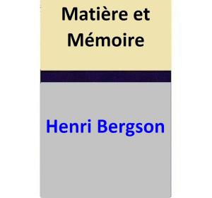 Book cover of Matière et Mémoire