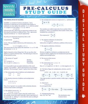 Cover of the book Pre-Calculus Study Guide (Speedy Study Guide) by Lorenzo Meneghini
