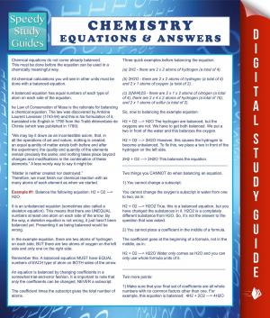 Cover of the book Chemistry Equations & Answers (Speedy Study Guide) by Speedy Publishing