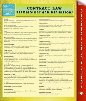 Book cover of Contract Law Terminology and Definitions (Speedy Study Guide)