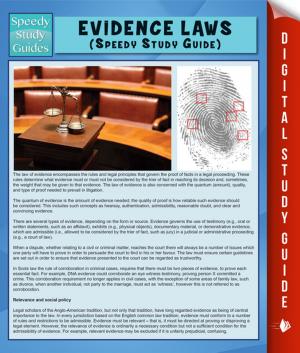 bigCover of the book Evidence Laws (Speedy Study Guide) by 