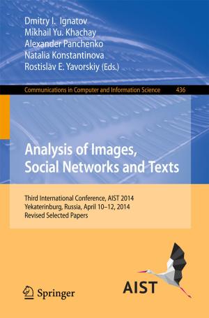Cover of the book Analysis of Images, Social Networks and Texts by Xuhui Lee