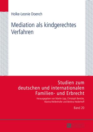 Cover of the book Mediation als kindgerechtes Verfahren by Ina Pick