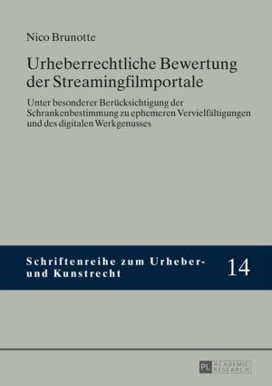 Cover of the book Urheberrechtliche Bewertung der Streamingfilmportale by Tricia Hansen-Horn, Adam E. Horn