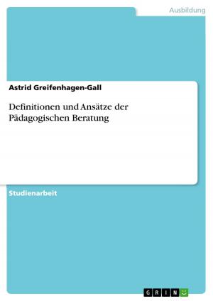 Cover of the book Definitionen und Ansätze der Pädagogischen Beratung by 竭寶峰