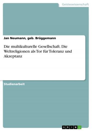 Cover of the book Die multikulturelle Gesellschaft. Die Weltreligionen als Tor für Toleranz und Akzeptanz by Philip J. Dingeldey