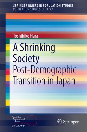 Cover of the book A Shrinking Society by Kazuo Tabuchi, Akira Nishimoto