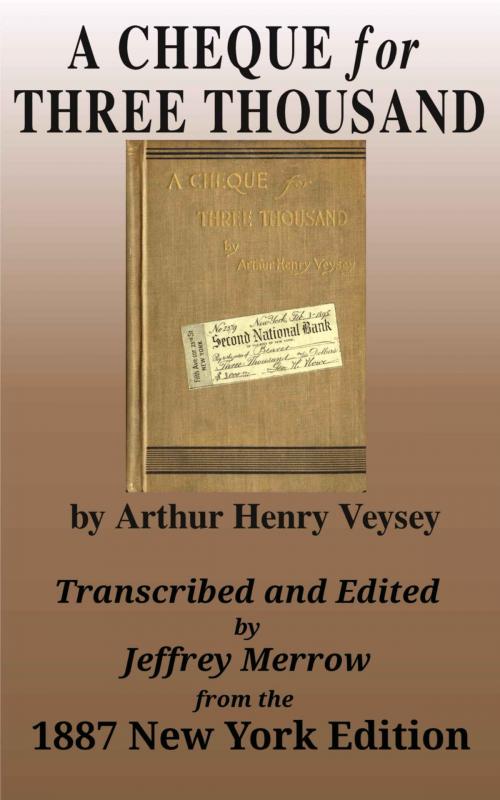 Cover of the book A Cheque for Three Thousand by Arthur Henry Veysey, Tadalique and Company
