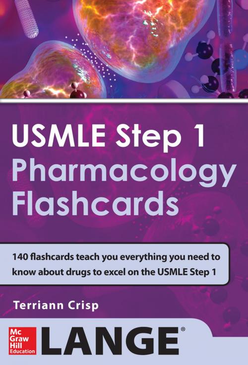 Cover of the book USMLE Pharmacology Review Flash Cards by Terriann Crisp, McGraw-Hill Education