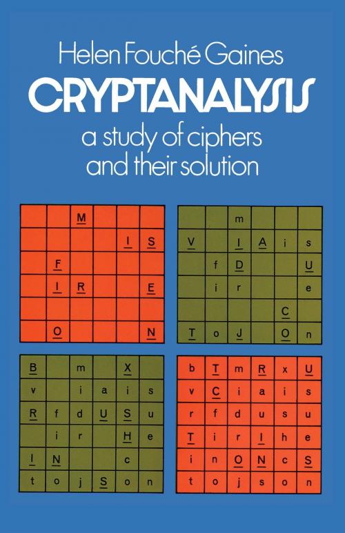 Cover of the book Cryptanalysis by Helen F. Gaines, Dover Publications
