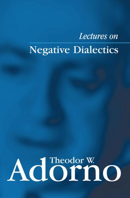 Cover of the book Lectures on Negative Dialectics by Theodor W. Adorno, Wiley
