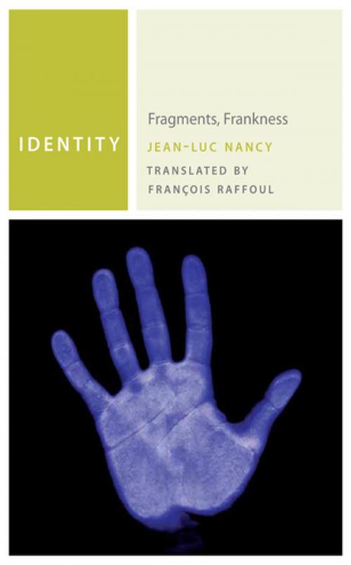Cover of the book Identity by Jean-Luc Nancy, Fordham University Press