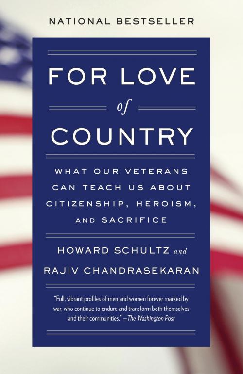 Cover of the book For Love of Country by Howard Schultz, Rajiv Chandrasekaran, Knopf Doubleday Publishing Group