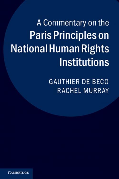 Cover of the book A Commentary on the Paris Principles on National Human Rights Institutions by Gauthier de Beco, Rachel Murray, Cambridge University Press