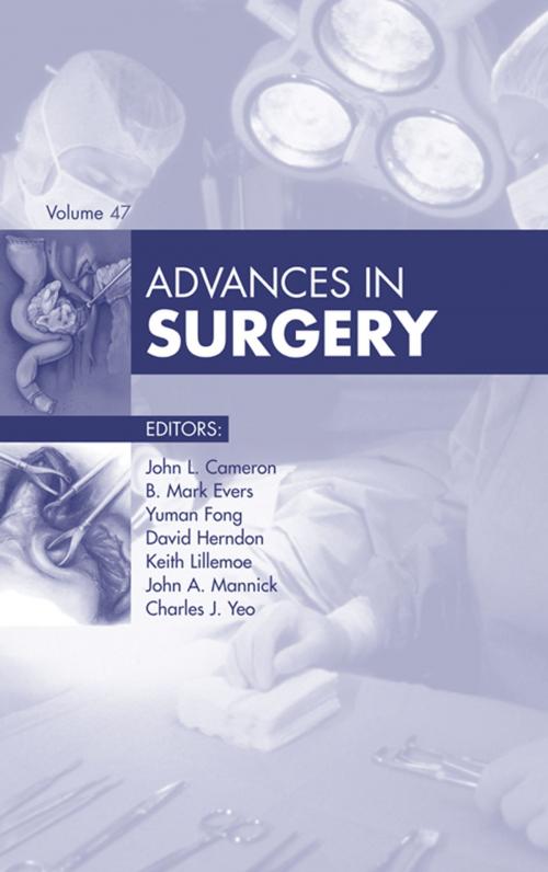 Cover of the book Advances in Surgery, E-Book 2013 by John L. Cameron, MD, FACS, FRCS(Eng) (hon), FRCS(Ed) (hon), FRCSI(hon), Elsevier Health Sciences