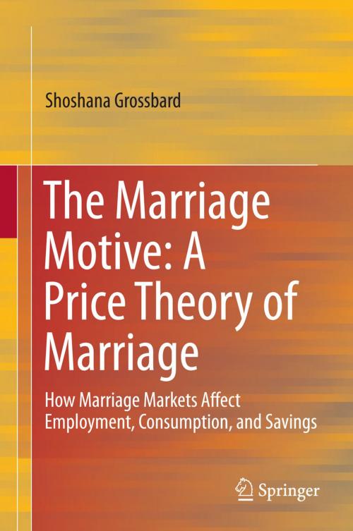 Cover of the book The Marriage Motive: A Price Theory of Marriage by Shoshana Grossbard, Springer New York