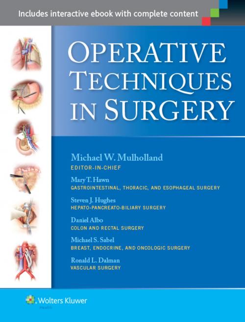 Cover of the book Operative Techniques in Surgery by Steven Hughes, Michael Sabel, Daniel Albo, Mary Hawn, Ronald Dalman, Michael W. Mulholland, Wolters Kluwer Health