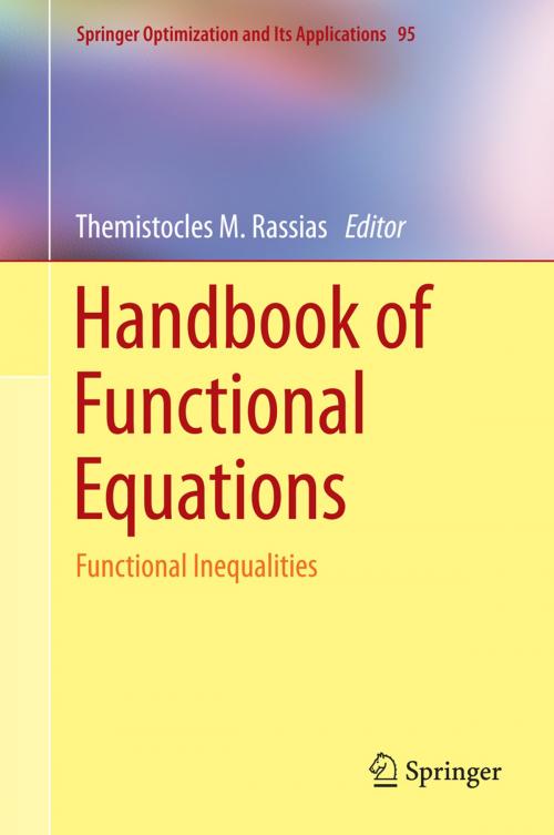 Cover of the book Handbook of Functional Equations by , Springer New York