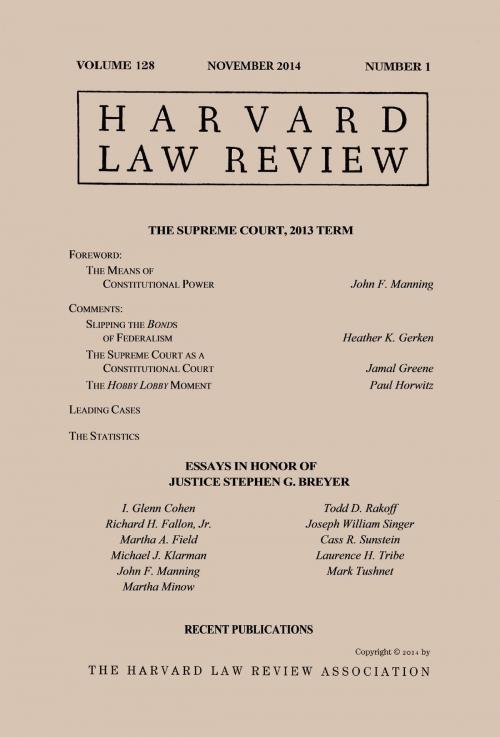 Cover of the book Harvard Law Review: Volume 128, Number 1 - November 2014 by Harvard Law Review, Quid Pro, LLC