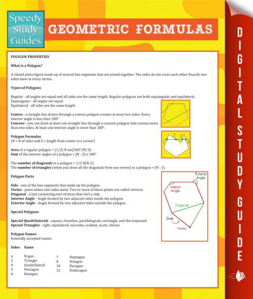 Cover of the book Geometric Formulas (Speedy Study Guide) by Speedy Publishing, Speedy Publishing LLC