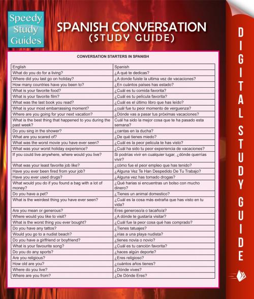 Cover of the book Spanish Conversation (Speedy Language Study Guide) by Speedy Publishing, Speedy Publishing LLC