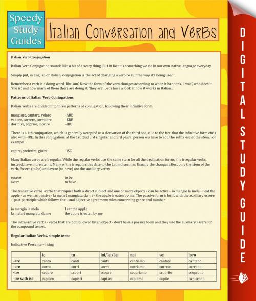 Cover of the book Italian Conversation and Verbs (Speedy Language Study Guide) by Speedy Publishing, Speedy Publishing LLC