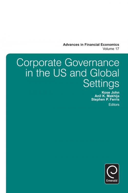 Cover of the book Corporate Governance in the US and Global Settings by , Emerald Group Publishing Limited