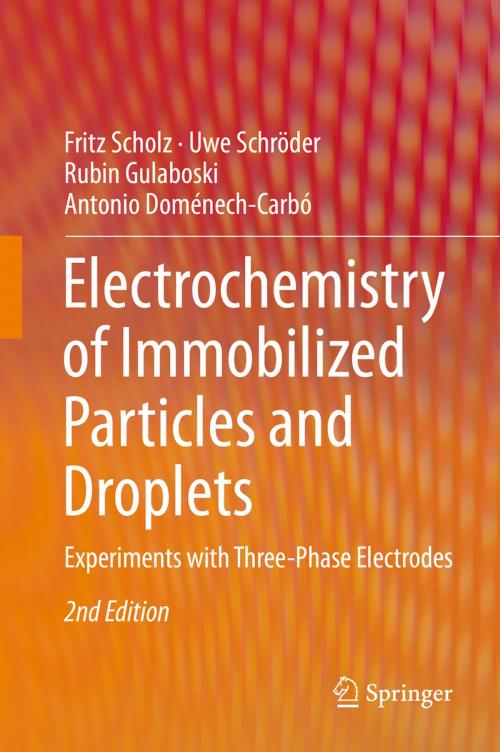 Cover of the book Electrochemistry of Immobilized Particles and Droplets by Rubin Gulaboski, Fritz Scholz, Uwe Schröder, Antonio Doménech-Carbó, Springer International Publishing