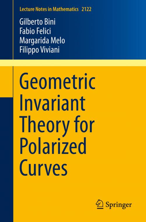 Cover of the book Geometric Invariant Theory for Polarized Curves by Gilberto Bini, Fabio Felici, Margarida Melo, Filippo Viviani, Springer International Publishing