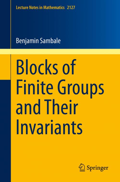 Cover of the book Blocks of Finite Groups and Their Invariants by Benjamin Sambale, Springer International Publishing