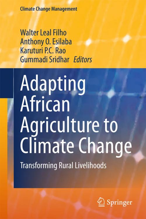 Cover of the book Adapting African Agriculture to Climate Change by , Springer International Publishing