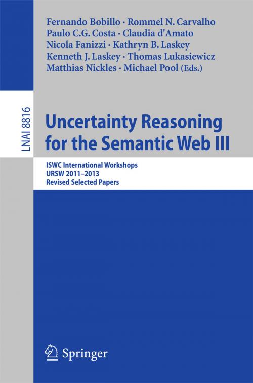 Cover of the book Uncertainty Reasoning for the Semantic Web III by , Springer International Publishing