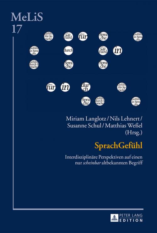Cover of the book SprachGefuehl by , Peter Lang