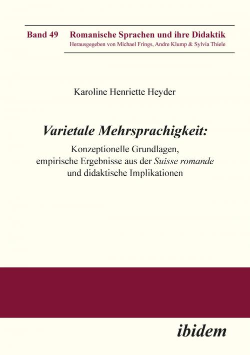Cover of the book Varietale Mehrsprachigkeit by Karoline Henriette Heyder, Andre Klump, Michael Frings, ibidem