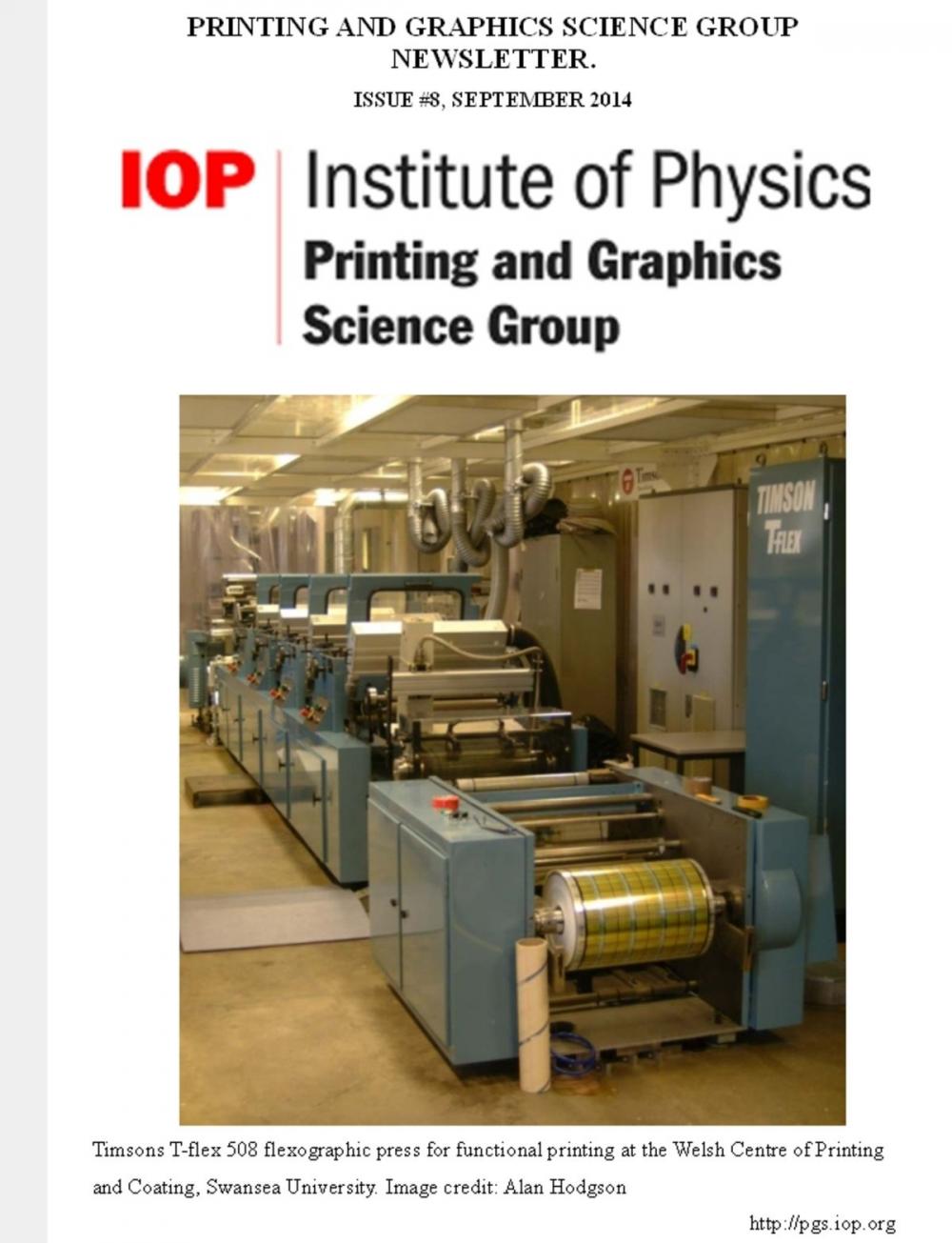 Big bigCover of Issue 8 Printing and Graphics Science Group Newsletter