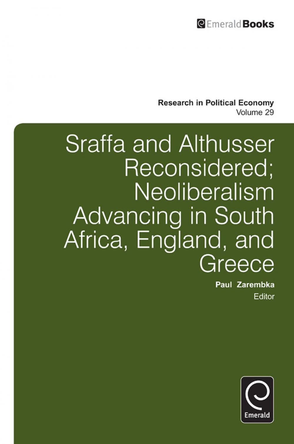 Big bigCover of Sraffa and Althusser Reconsidered