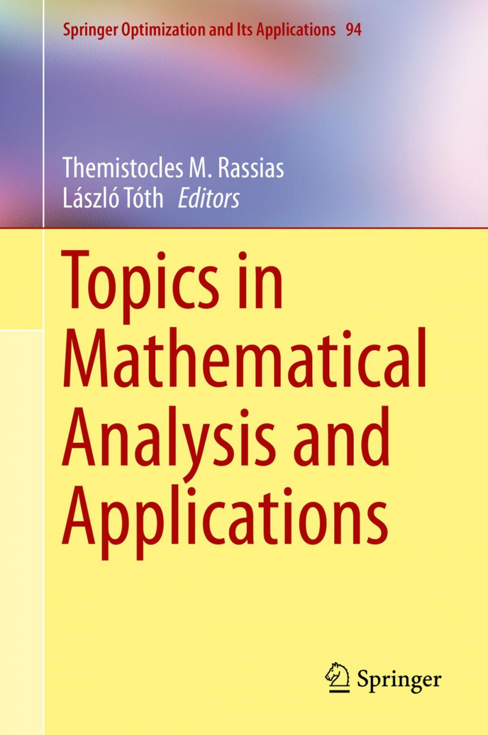 Big bigCover of Topics in Mathematical Analysis and Applications