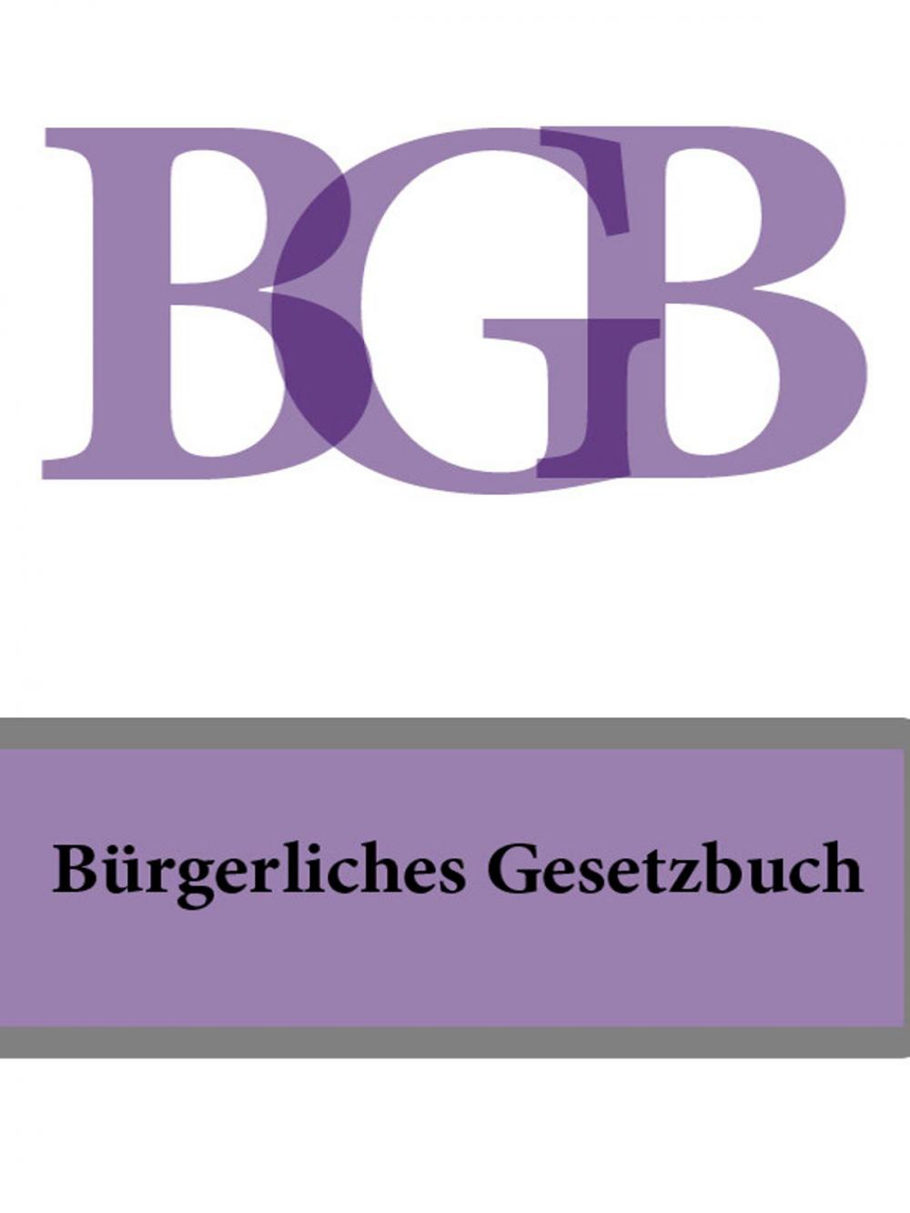 Big bigCover of Bürgerliches Gesetzbuch - BGB
