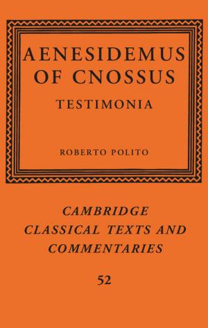 Cover of the book Aenesidemus of Cnossus by Peter van Inwagen
