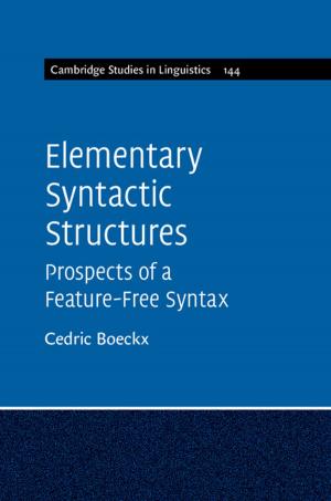 Cover of the book Elementary Syntactic Structures by Julian Cockbain, Sigrid Sterckx