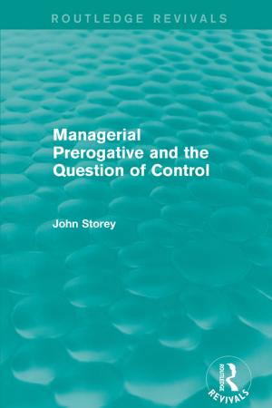 Cover of the book Managerial Prerogative and the Question of Control (Routledge Revivals) by Victoria Purcell-Gates, Robin A. Waterman