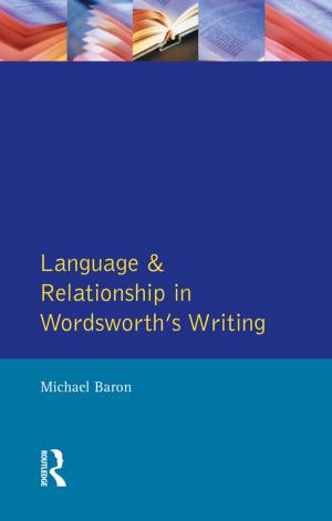 Book cover of Language and Relationship in Wordsworth's Writing