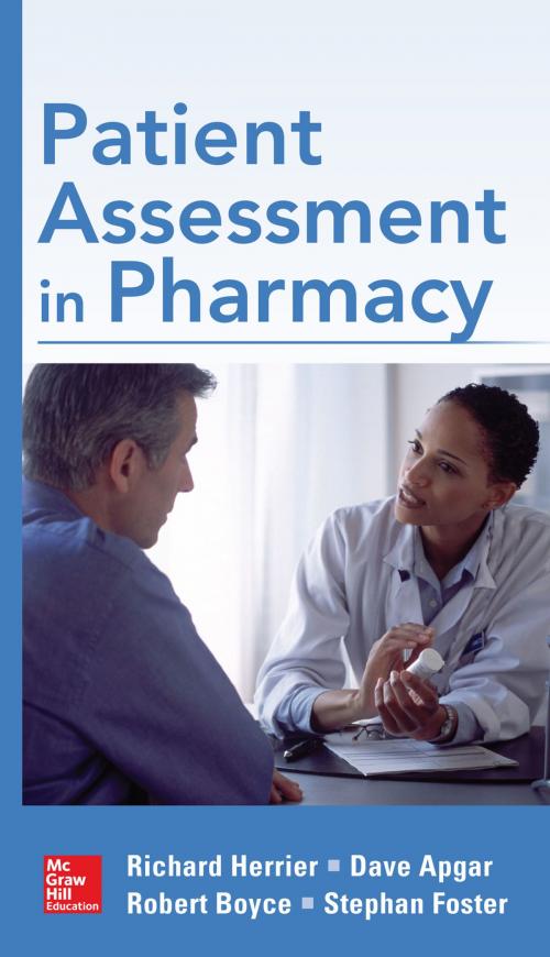 Cover of the book Patient Assessment in Pharmacy by Richard Herrier, Dave Apgar, Robert Boyce, Stephan Foster, McGraw-Hill Education