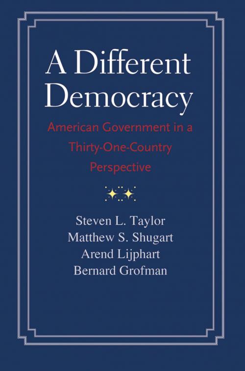 Cover of the book A Different Democracy by Steven L. Taylor, Matthew Soberg Shugart, Arend Lijphart, Bernard Grofman, Yale University Press
